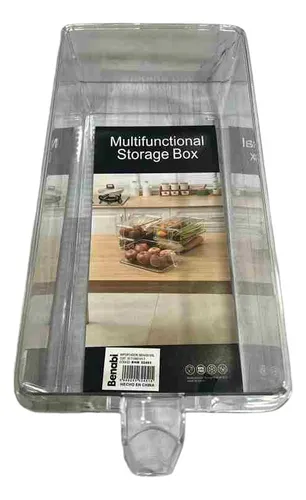 RECIPIENTE ORGANIZADOR DE PLASTICO TRANSPARENTE PARA REFRIGERADORA