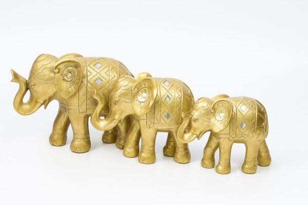 ELEFANTES DORADOS DECORATIVOS LINEA CONCEPT 3 PIEZAS