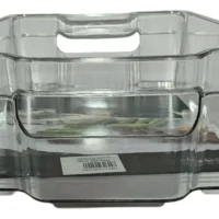 RECIPIENTE ORGANIZADOR DE PLASTICO TRANSPARENTE GRANDE PARA REFRIGERADORA