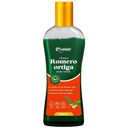 SHAMPOO DE ROMERO, ORTIGA, ARGAN Y BIOTINA